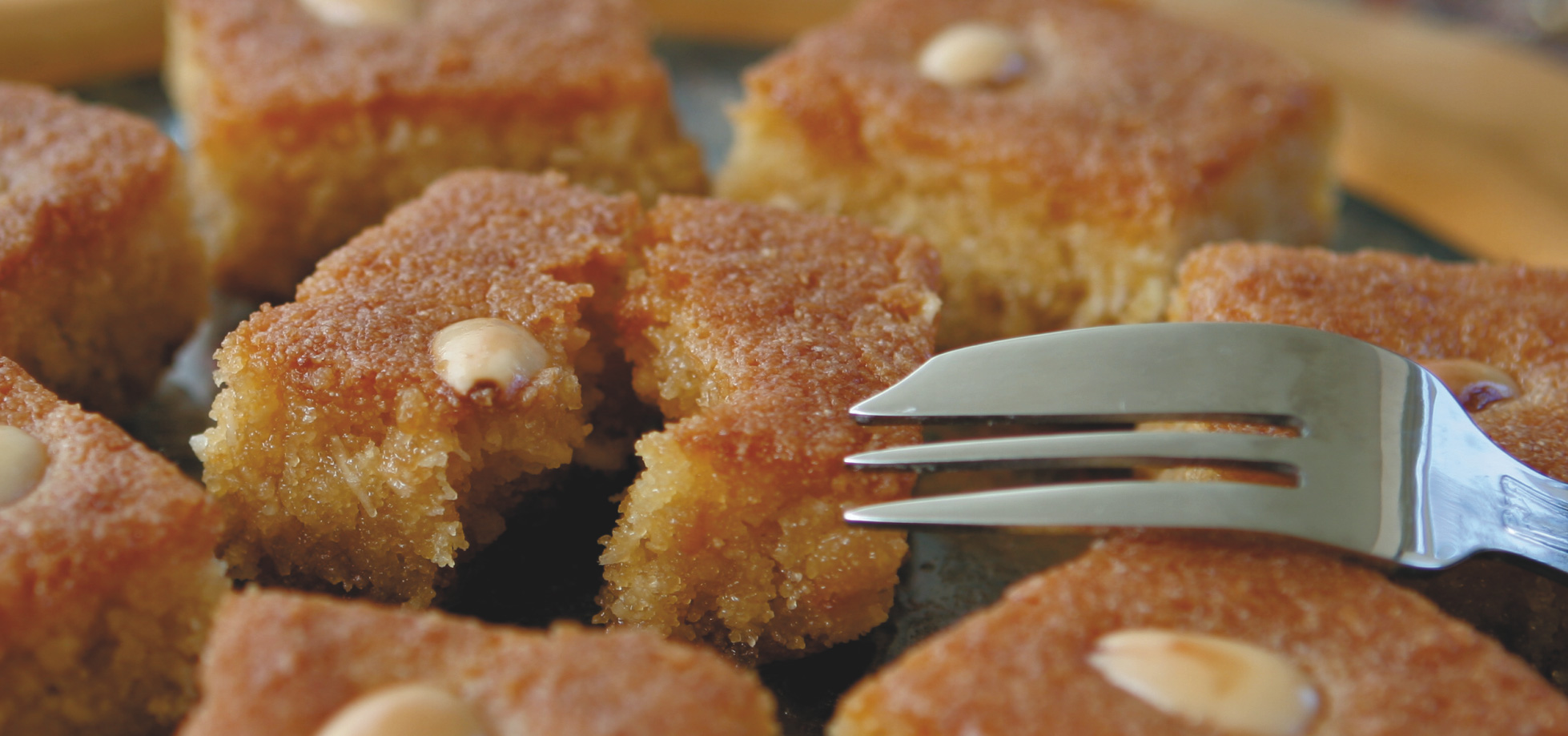 Harissa, Lebanese cake with almonds.